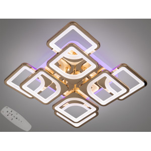 Стельова лед люстра з диммером і LED підсвічуванням, 130W, хром Diasha HS8060/4+4GLED3colordimmer