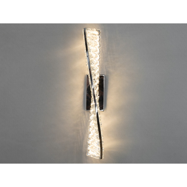 Унікальний настінний кришталевий LED світильник, 15W, хром Diasha 531/1B-500CH Унікальний настінний кришталевий LED світильник, 15W, хром Diasha 531/1B-500CH