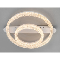 Стельова LED люстра кільця біла 72W  Diasha MX78203/500+300WH