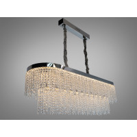 Люстра підвісна кришталева Diasha 376 хром овальна LED 250 Вт Diasha 376-L1000x300CH