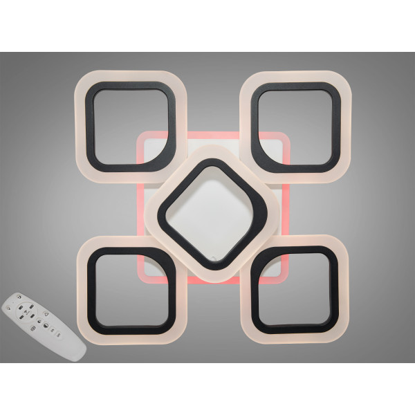 Светодиодная люстра в спальню 60W Diasha AS8060/4+1BKLED3colordimmer