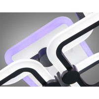 Плоска світлодіодна люстра з пультом, диммером, підсвіткою, 70W Diasha A8208/4BKLED3colordimmer