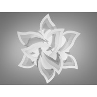 Світлодіодна люстра під стелю з пультом, 115W, біла Diasha 8146/6+3WHLED3colordimmer