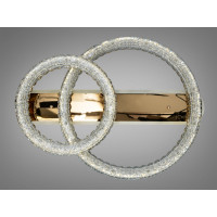 Світлодіодна люстра 2 кільця золото 180 Вт пульт Diasha MX6027/600+400S-gold