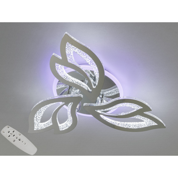 Стельова світлодіодна люстра з пультом, підсвічуванням, 55W, хром Diasha 2455/3HRLED3colordimmer