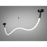 Доступна новинка, світлодіодна підвісна люстра Шланг, 17W, чорний хром Diasha SY9610-1500BHR