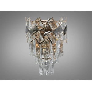 Вишукане класичне бра з кришталю на 2 лампи, золото Diasha 6309-BSGD