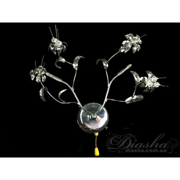 Стильне галогенова бра "Квіткові мотиви", хром Diasha 3068/2HRW Стильне галогенова бра "Квіткові мотиви", хром Diasha 3068/2HRW