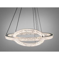Підвісна люстра LED три кільця золото 125 Вт Diasha 1712/600+400ABK