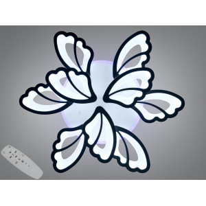 Стельова люстра LED біла 50Вт пульт 3 модулі Diasha 8166/6+3BKLED3colordimmer