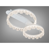 Стельова світлодіодна люстра Diasha MX78205-400+300WH біла 64 Вт акрилові кільця Diasha MX78205/400+300WH