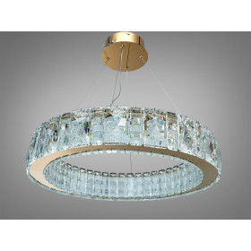 Підвісна люстра Diasha золото кришталь 68Вт LED Diasha 585/600G
