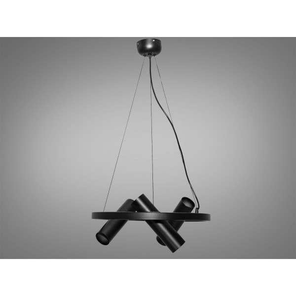 Дизайнерська, красива підвісна люстра Loft на 6 ламп, чорна люстра Diasha D1332/D450BK