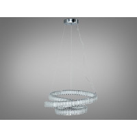 LED люстра хром 92 Вт кришталь з пультом Diasha D8879/500CH