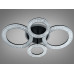 Стельова LED люстра 4 кільця чорна 72W пульт Diasha 5180/2+2BK