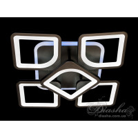 Люстры потолочные светодиодные с пультом Diasha MX2281/4+1S BK LED 3color dimmer  