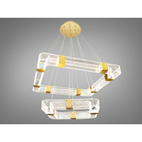 Люстра светодиодная с пультом для высоких потолков Diasha 1023-400+600