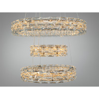 Кришталева світлодіодна люстра-підвіс, 70W Diasha 7896/500+400+300CH