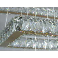 Преміальна кришталева підвісна світлодіодна люстра в зал, 75W, золото Diasha 7220-8A/500+340+180G