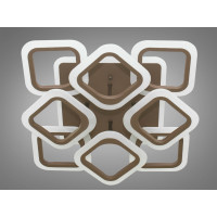 Люстра потолочная светодиодная с пультом и подвесткой Diasha AS8060/4+4LED3colordimmer