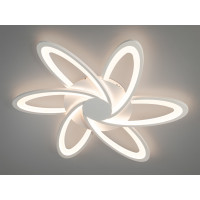 Сучасна пристельова світлодіодна люстра з пультом, 92Вт, біла Diasha 2445/6WHdimmer