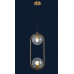 Светильник люстра подвесная в стиле лофт шар Levistella 91638-2 BRZ+CL