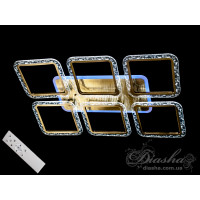 Люстра в зал светодиодная потолочная с пультом управления 150W Diasha QX2518/6LLED3colordimmer