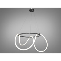 Підвісна світлодіодна люстра з серії "Роуплайт", 32W, чорний хром Diasha SY9752-D600BHR