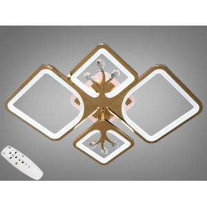 Стельова декоративна LED люстра з комбінованим освітленням, 100W Diasha 8157/2+2GLED3colordimmer