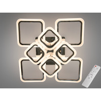 Стильна світлодіодна люстра на пульті з димером, 105W, хром Diasha HA8060/4+4HR