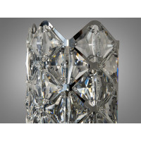 Елегантне класичне бра з кришталю під дві лампи, срібного кольору Diasha 9133-B300CH