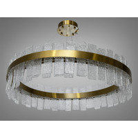 Класична підвісна кришталева led люстра в вітальню, 190 Вт, бронза Diasha 817/800BR