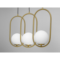 Підвісний світильник лофт бронза 3 плафони Diasha 6380-3LGAB