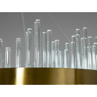 Приголомшлива кришталева люстра led на тросах підвісах, 140 Вт, бронза Diasha 839/600BR