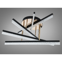 LED люстра стельова чорна 72 Вт 12 м² без пульта Diasha SX1009/5BK