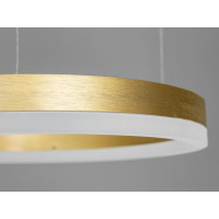 Сучасна світлодіодна люстра кільця для зали, колір чорний, 105W на 20м2 Diasha 1029-600+400+300GD