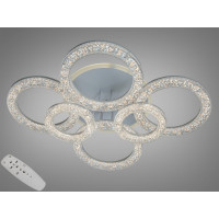 Стельова LED люстра кільця біла 120W пульт Diasha 5180/6WH