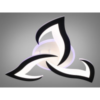 Стельова світлодіодна люстра з пультом, димером, 45W, чорна Diasha 8146/3BKLED3colordimmer