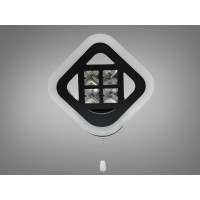 Футуристичний світлодіодний настінний світильник в спальню, 18W, чорний Diasha A8190/1BK