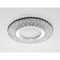 Кришталевий точковий світильник з вбудованою світлодіодною підсвіткою Diasha 7760SWH+PK