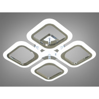 Багатофункціональна стельова світлодіодна люстра на пульті, 55Вт, хром Diasha AS8060/4HR