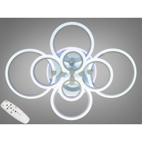 Потолочна люстра Diasha A8022 сіра з пультом і підсвіткою 175W Diasha A8022/8GRLED3colordimmer