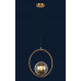 Люстра светильник со стеклянным плафоном Levistella 9163615-1 BRZ+BK