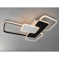 Стельова LED люстра з ефектом зоряного неба, 105Вт, білий+чорний Diasha 2449WH+BKdimmer