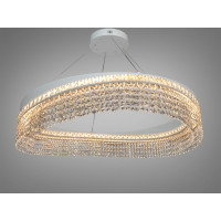 Підвісна люстра Diasha LED біла 100Вт 18м2 Diasha P7027/D800WH