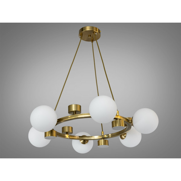 Підвісна люстра Loft кругла 8 плафонів чорний Diasha LQ7131/6+6BR