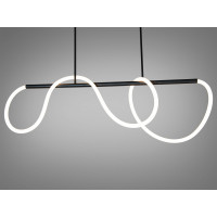 Підвісна світлодіодна люстра в коридор з серії "Роуплайт", 32W, чорна Diasha SY9752-L1200BK