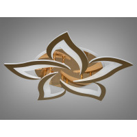 Світлодіодна люстра з пультом, підсвічуванням, 75 Вт, золото Diasha 8146/5GLED3colordimmer