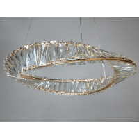 Гармонійна кришталева світлодіодна люстра з пультом, 55 Вт, золото Diasha 548/500G