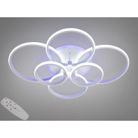 Стельова LED люстра Diasha чорна 80W 4 кільця Diasha 2526/6WHLED3colordimmer